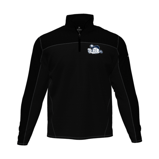 [CUS-DFW-QTRZ-PER-LSL-BLK-AS-LOGO3] Quarter Zip Pullover (Adult S, Black, Logo 3)