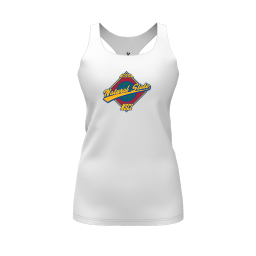 [CUS-DFW-RCBK-PER-WHT-FYS-LOGO1] Racerback Tank Top (Female Youth S, White, Logo 1)