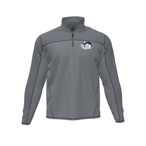 [CUS-DFW-QTRZ-PER-LSL-GRY-AS-LOGO3] Quarter Zip Pullover (Adult S, Gray, Logo 3)