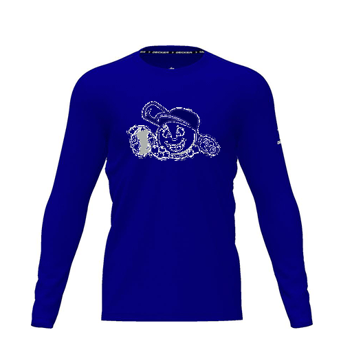 [CUS-DRIF-TEES-PER-CNK-LSL-RYL-YXS-LOGO3] Dri Fit Performance T-Shirt (Youth XS, Royal, Logo 3, Long Sleeve)