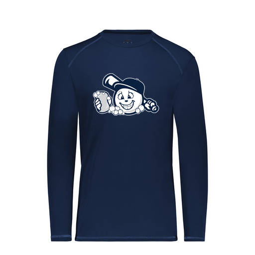 [6845.065.S-LOGO3] Men's SoftTouch Long Sleeve (Adult S, Navy, Logo 3)