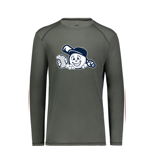 [6845.98D.S-LOGO3] Men's SoftTouch Long Sleeve (Adult S, Gray, Logo 3)