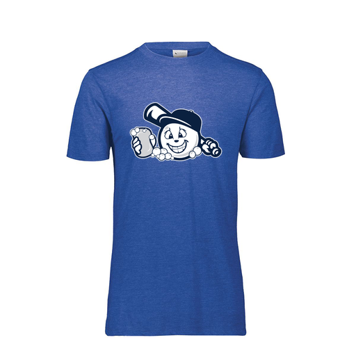 [FTSCUBRY-YS-LOGO3] Decker Youth Tri-Blend T-Shirt - Short Sleeve (Youth S, Royal, Logo 3)