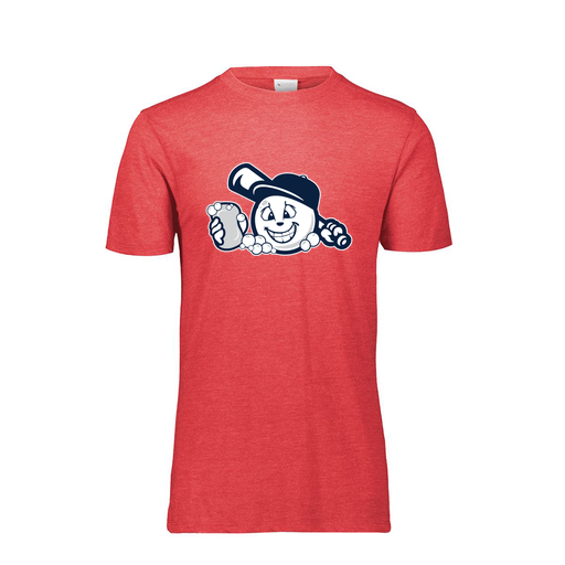 [FTSCUBRD-YS-LOGO3] Decker Youth Tri-Blend T-Shirt - Short Sleeve (Youth S, Red, Logo 3)