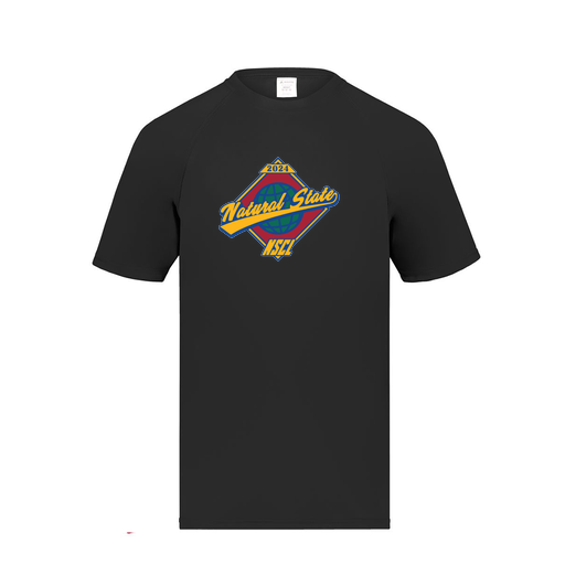 [2791.080.S-LOGO1] Youth Smooth Sport T-Shirt (Youth S, Black, Logo 1)