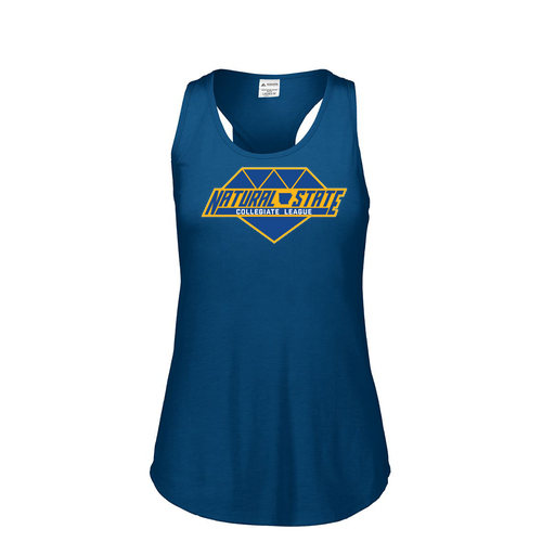 [FT0TUBNV-FAS-LOGO2] Ladies Tri Blend Tank Top (Female Adult S, Navy, Logo 2)