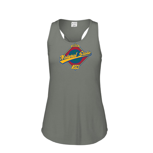 [FT0TUBGY-FAS-LOGO1] Ladies Tri Blend Tank Top (Female Adult S, Gray, Logo 1)