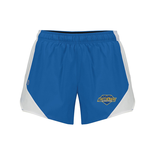 [229489.H02.S-LOGO2] Girls Olympus Shorts (Female Youth S, Royal, Logo 2)
