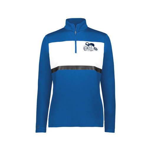 [222791.280.XS-LOGO3] Ladies Bold 1/4 Zip Pullover (Female Adult XS, Royal, Logo 3)