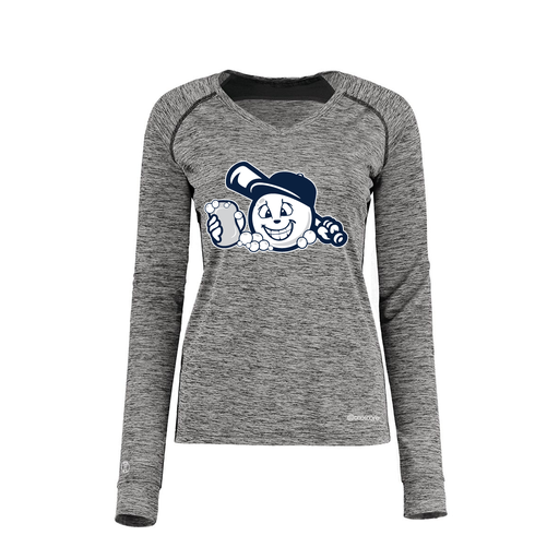 [222770.K94.XS-LOGO3] Ladies Electric Long Sleeve Shirt (Female Adult XS, Black, Logo 3)