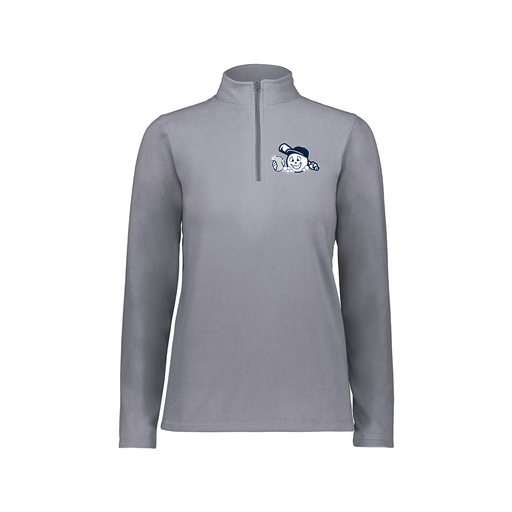 [6864.059.XS-LOGO3] Ladies MicroFleece 1/4 Zip Pullover (Female Adult XS, Gray, Logo 3)