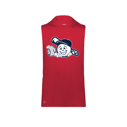 [222590.083.XS-LOGO3] Men's CoolDry Sleeveless Hoodie (Adult XS, Red, Logo 3)