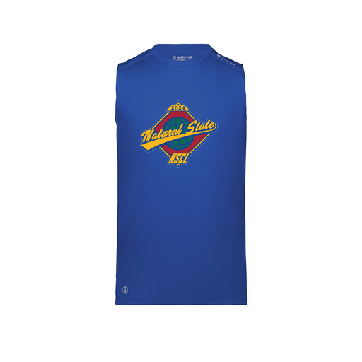 [222593.060.S-LOGO1] Men's CoolDry TankTop (Adult S, Royal, Logo 1)