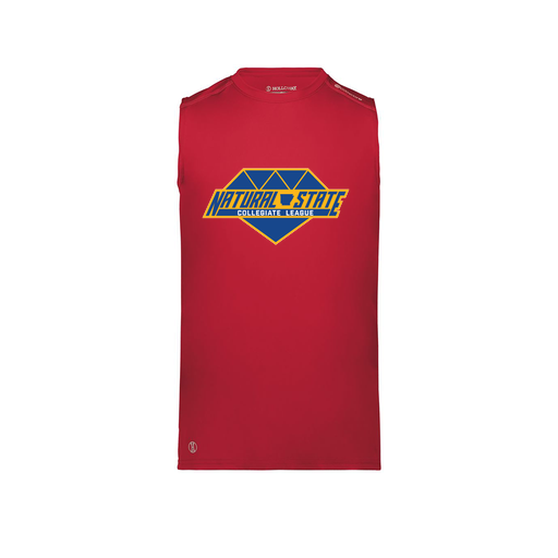 [222593.083.S-LOGO2] Men's CoolDry TankTop (Adult S, Red, Logo 2)