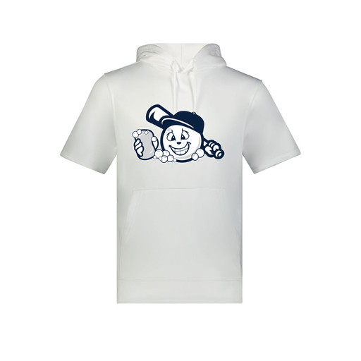 [6871.005.S-LOGO3] Men's Dri Fit Short Sleeve Hoodie (Adult S, White, Logo 3)
