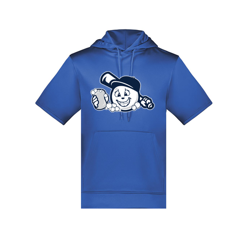 [6871.060.S-LOGO3] Men's Dri Fit Short Sleeve Hoodie (Adult S, Royal, Logo 3)