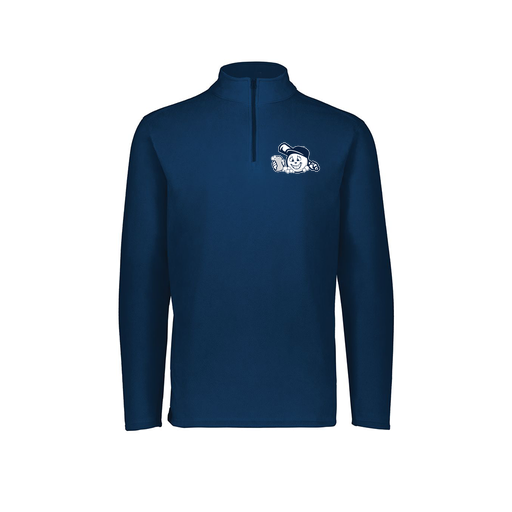 [6863.065.XS-LOGO3] Men's MicroFleece 1/4 Zip Pullover (Adult XS, Navy, Logo 3)