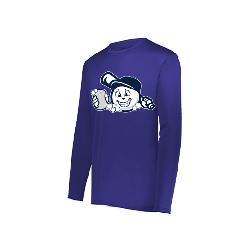 [222822.747.XS-LOGO3] Men's LS Smooth Sport Shirt (Adult XS, Purple, Logo 3)