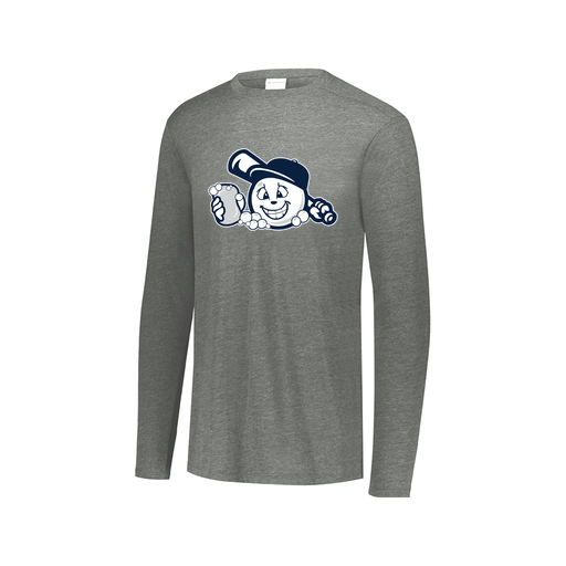 [FTLCUBGY-AXS-LOGO3] Decker Men's Tri-Blend T-Shirt - Long Sleeve (Adult XS, Gray, Logo 3)