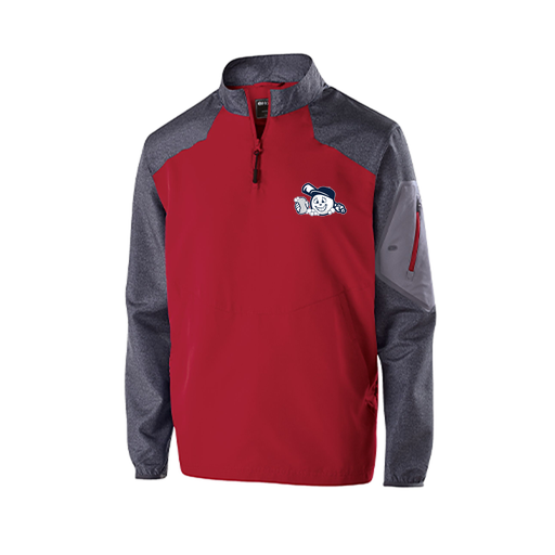[229155.H01.XS-LOGO3] Men's Raider LS Pullover (Adult XS, Red, Logo 3)