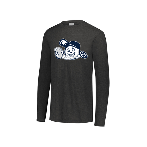 [FTLCUBBK-YS-LOGO3] Decker Youth Tri-Blend T-Shirt - Long Sleeve (Youth S, Black, Logo 3)