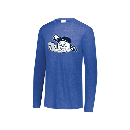 [3076.U55.S-LOGO3] Youth LS Ultra-blend T-Shirt (Youth S, Royal, Logo 3)