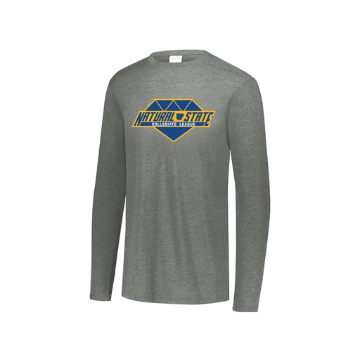 [FTLCUBGY-YS-LOGO2] Decker Youth Tri-Blend T-Shirt - Long Sleeve (Youth S, Gray, Logo 2)