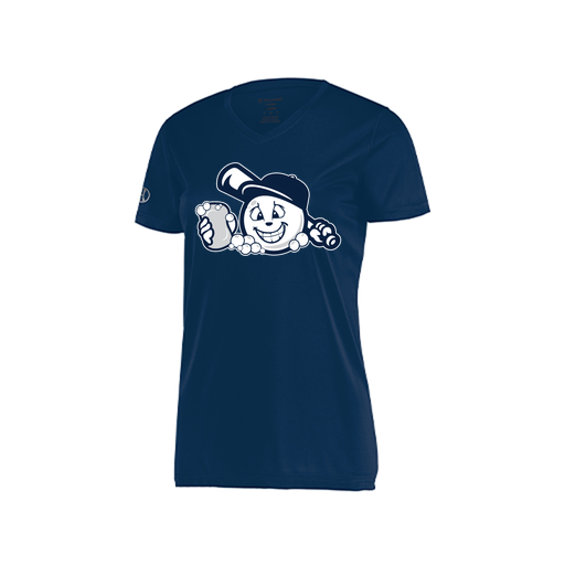 [222820.065.S-LOGO3] Ladies Movement Dri Fit Shirt (Female Adult S, Navy, Logo 3)