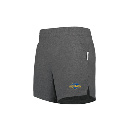 [223704.E83.XS-LOGO2] LADIES VENTURA SOFT KNIT SHORTS (Female Adult XS, Gray, Logo 2)