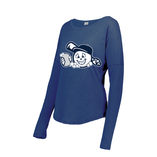 [FTLCUBRY-FAXS-LOGO3] Ladies LS Ultra-blend T-Shirt (Female Adult XS, Royal, Logo 3)