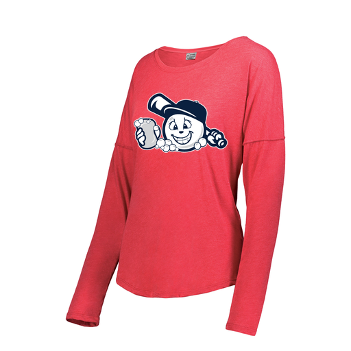 [3077.V96.XS-LOGO3] Ladies LS Ultra-blend T-Shirt (Female Adult XS, Red, Logo 3)